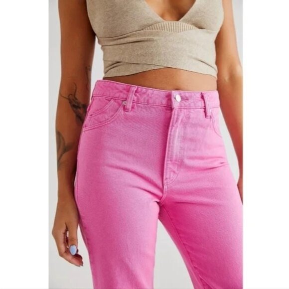 ROLLA'S Original Straight Jeans in Layla Magenta 32 New Womens Denim Pants - Picture 10 of 12